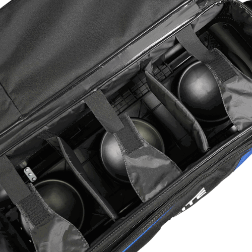 ELITE Deluxe 3 4 5 Bowling Ball Roller Bag - Heavy Duty Bowling Ball Carrier with Wheels for Men & Women - Perfect for League Play, Tournaments & Practice Sessions