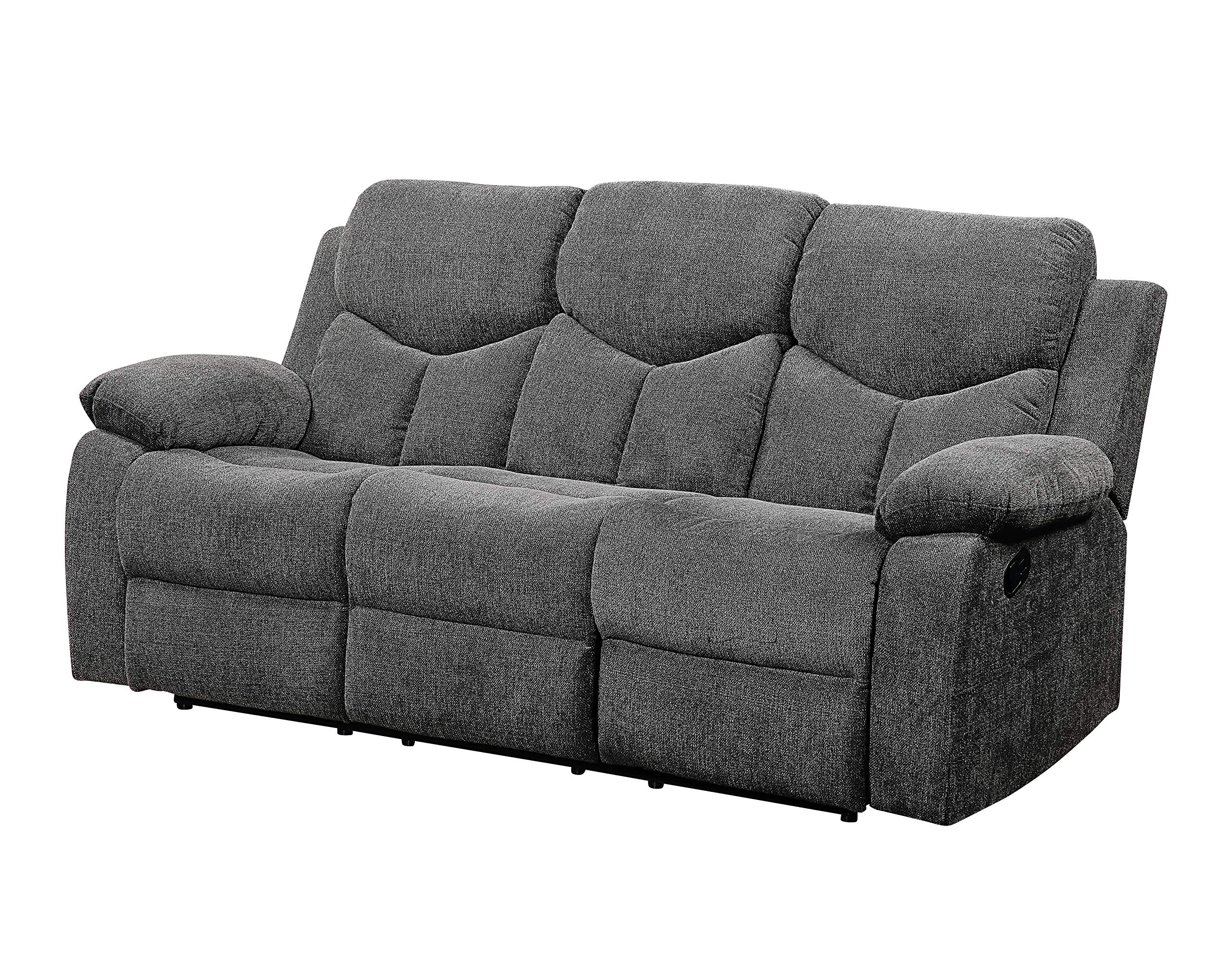 ACME Furniture Kalen Modern Sofa Set - Gray Fabric Couch for Living Room, Lounge & Home Decor