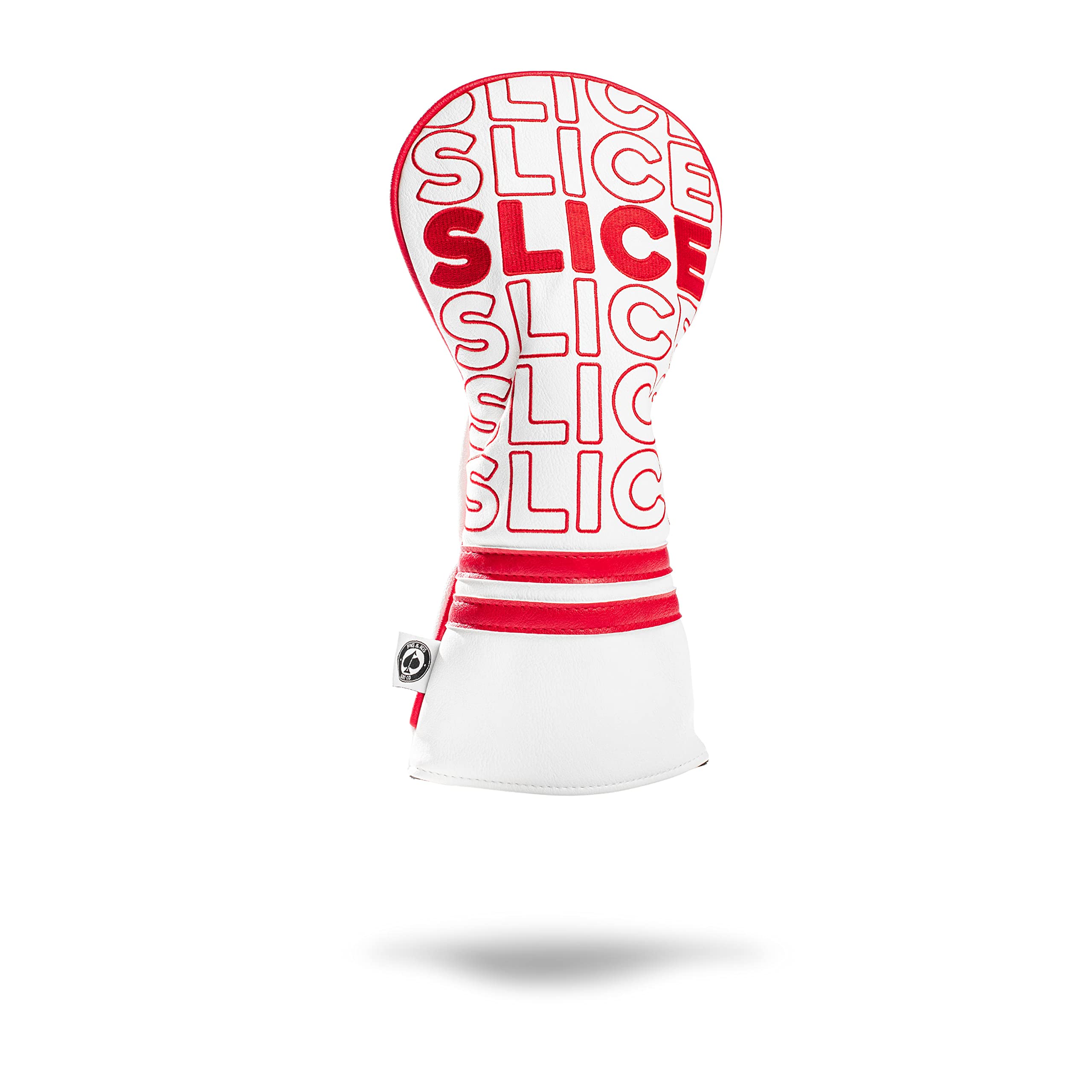 Pins & Aces Slice Driver Head Cover - Premium Handmade Leather Golf Club Cover for Men & Women - Funny & Durable Tour Quality Headcover - Perfect for Golf Bags, Driving Range & Course Play