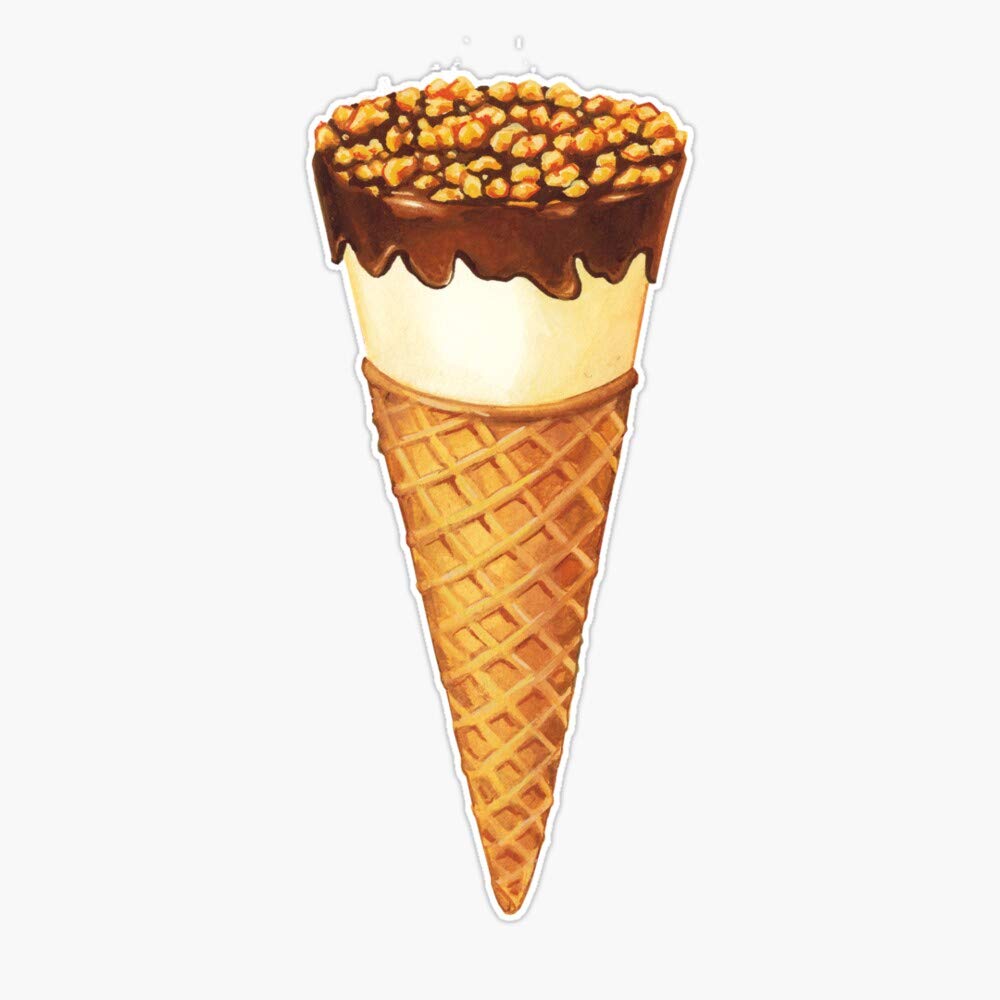 King Cone Ice Cream Vinyl Bumper Sticker - Waterproof 5