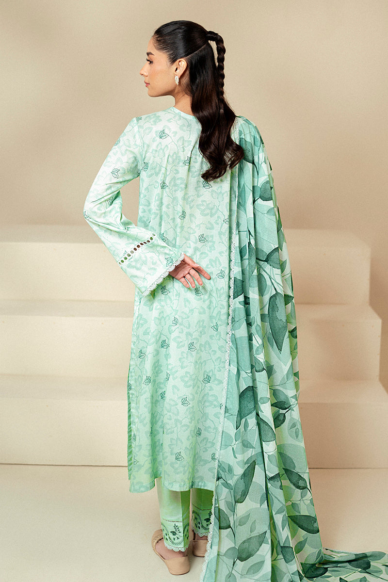 Minty Meadow 3-Piece Lawn Suit for Women - Floral Printed Summer Outfit - Perfect for Garden Parties, Weddings & Outdoor Events