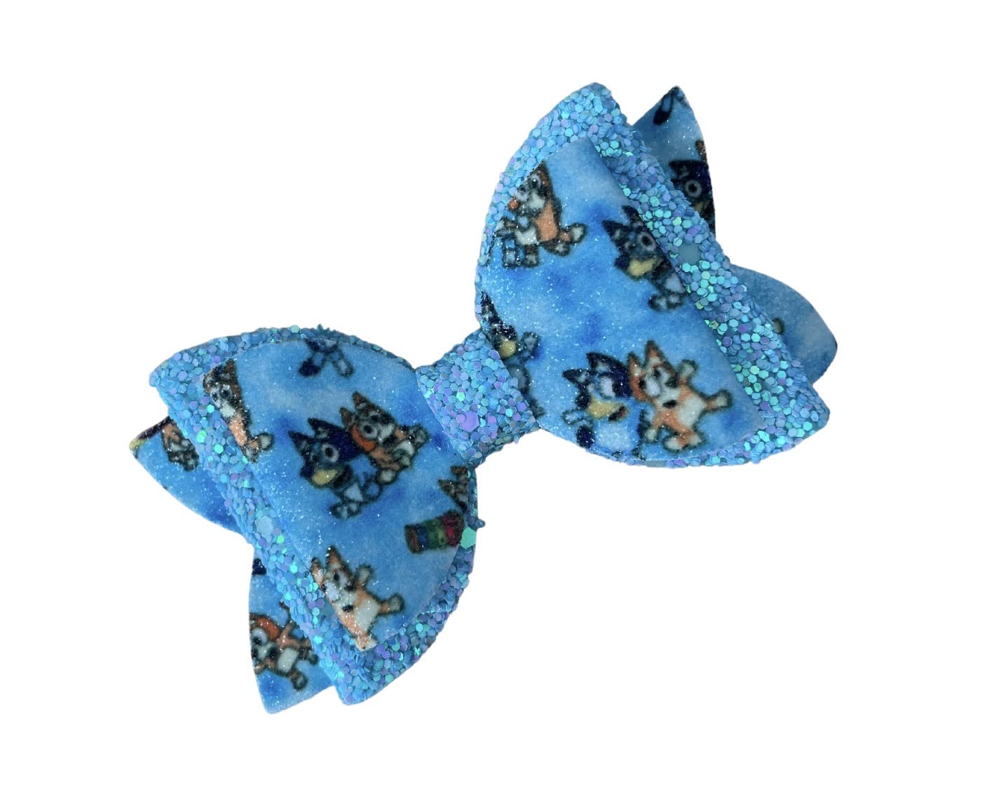 2 Pack Blue Glitter Dog Bow Ties for Small Dogs - Sparkling Pet Accessories for Parties, Photos & Special Occasions