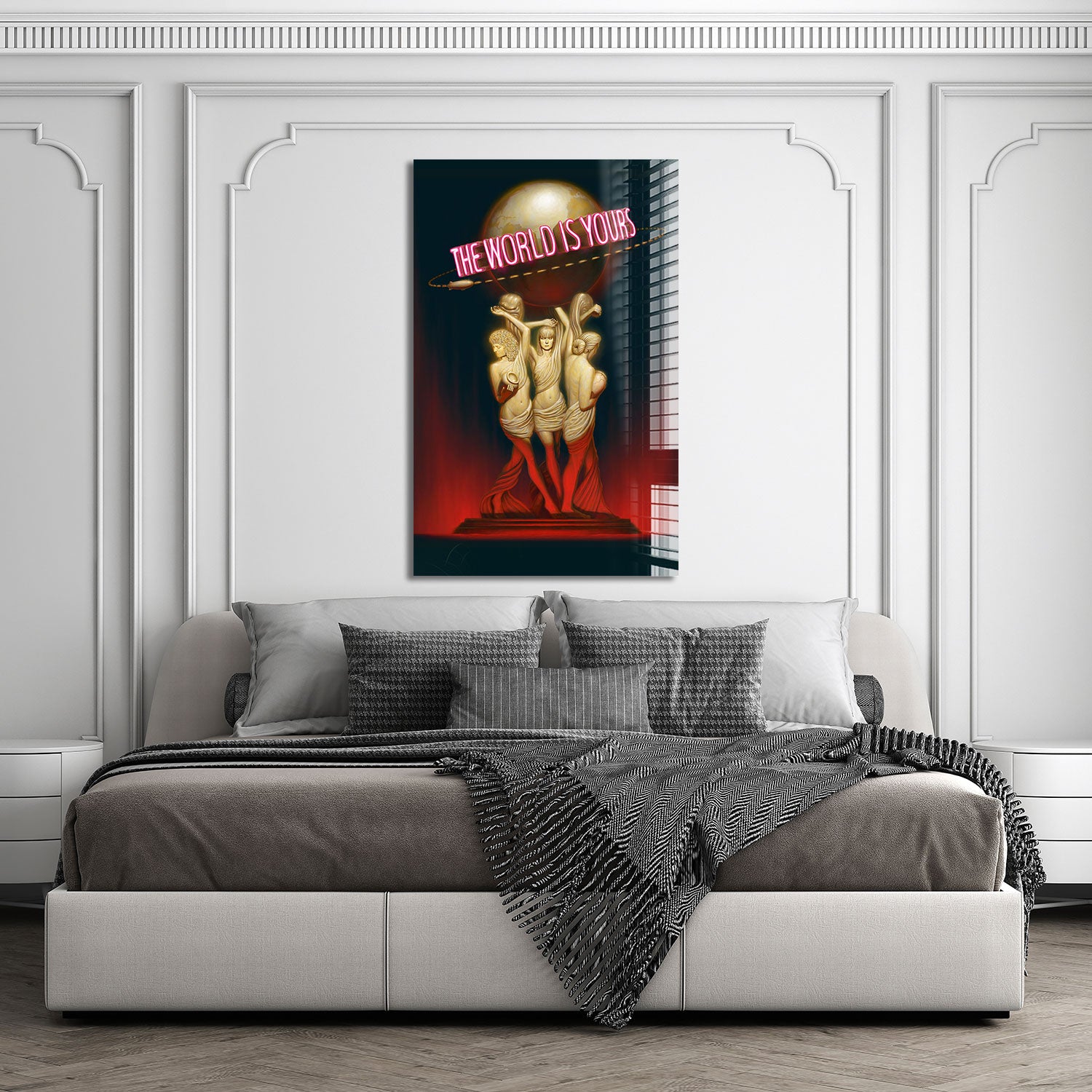 Scarface Movie Poster - The World Is Yours Wall Art for Home & Office Decor - Perfect for Movie Fans & Gangster Theme Rooms