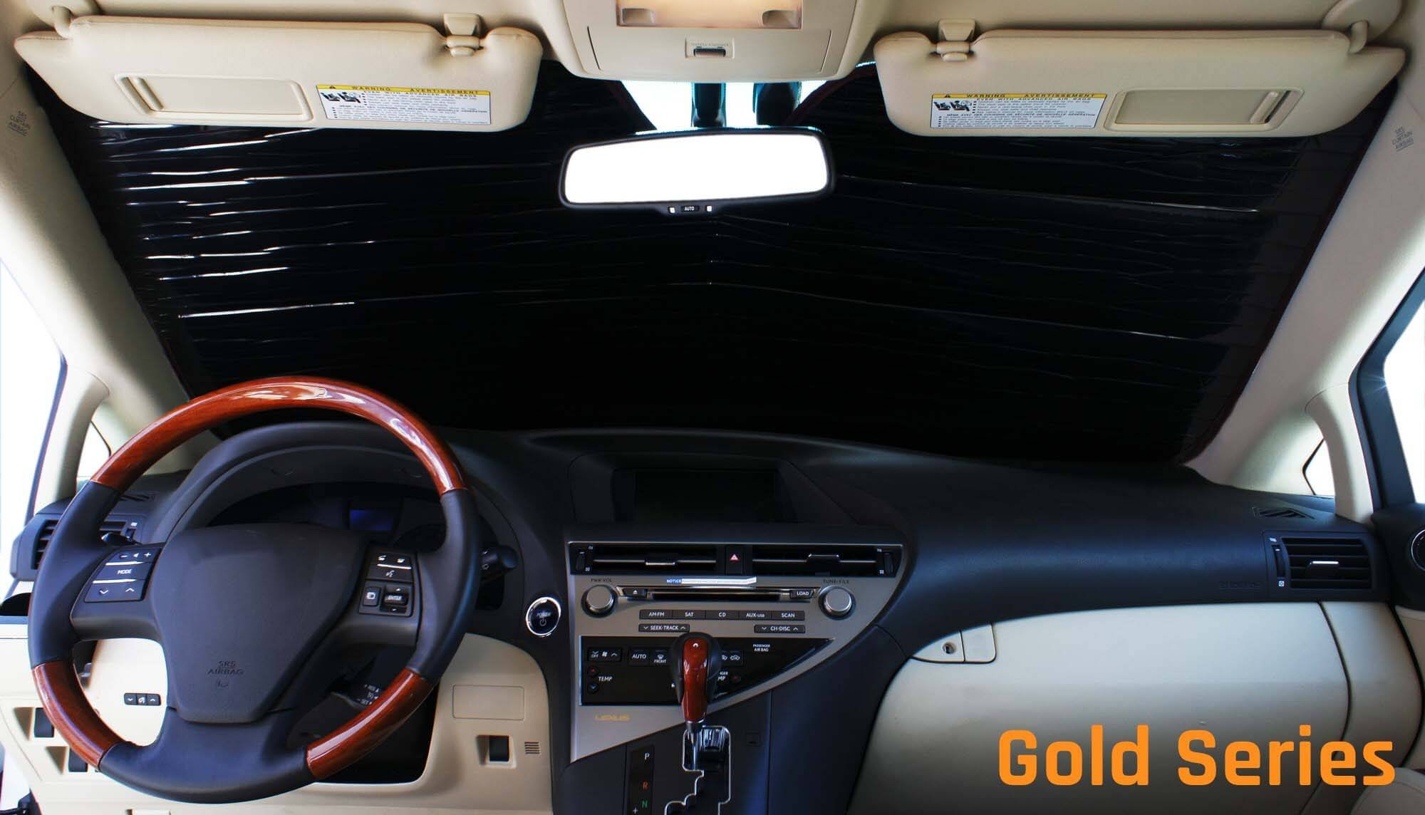 Custom-Fit HeatShield Windshield Sun Shade for Ram Promaster City Van (Passenger) 2015-2022 - Gold Series | Blocks UV Rays & Keeps Car Cool | Perfect for Road Trips, Parking & Summer Protection