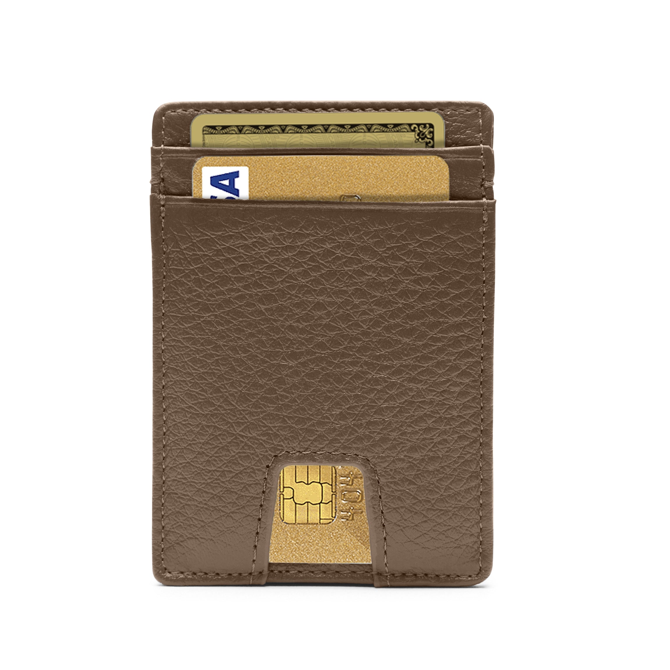 Slim Utility Card Holder - RFID Blocking Minimalist Wallet for Men & Women - Perfect for Travel, Business & Everyday Use (Cocoa Brown)
