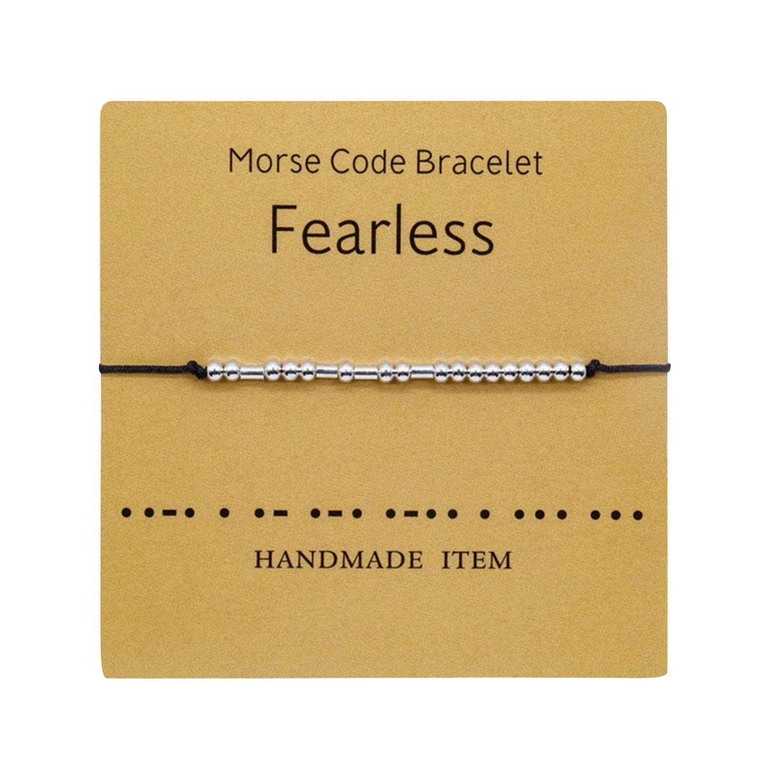 Morse Code Bracelet for Women & Men - Adjustable Beaded Wrap Bracelet - Inspirational Graduation Gift for Girlfriend, Daughter, Mom & Best Friend - Stainless Steel Jewelry (C) - Perfect for Daily Wear, Special Occasions & Motivational Gifting