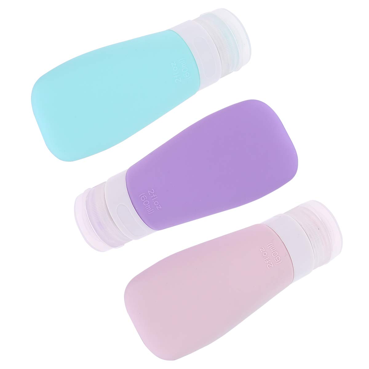 Cabilock 3-Piece Travel Bottle Set for Liquids & Toiletries - Leak-Proof Squeeze Bottles (Pink) - Perfect for Airplane Carry-On, Gym, Camping & Vacation Essentials