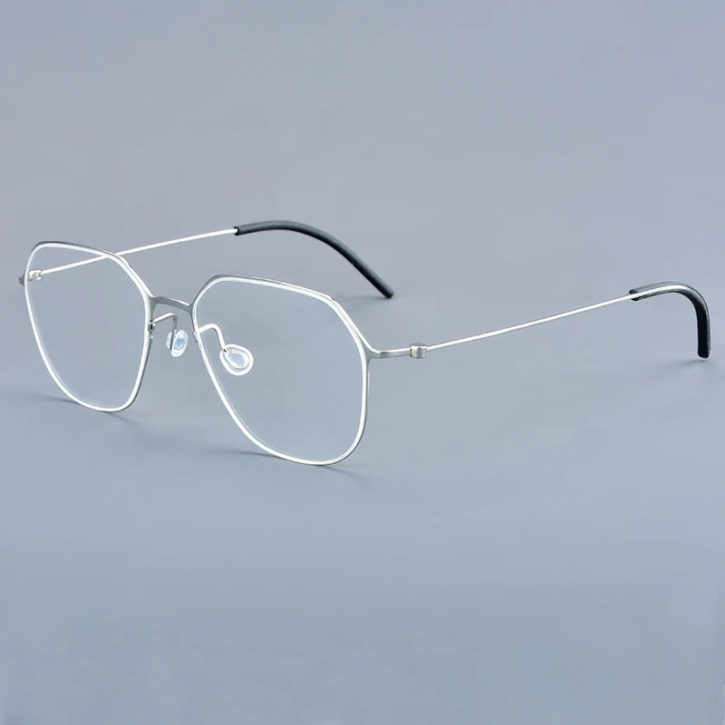 Aimee Women's Full Rim Polygon Screwless Titanium Eyeglasses 25505 - Lightweight & Durable Frame for Work, Reading & Everyday Fashion