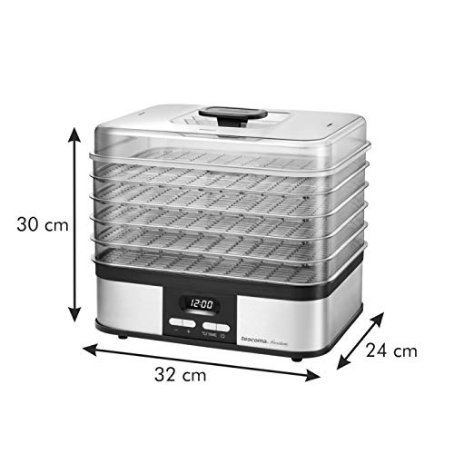 Tescoma President Electric Food Dehydrator - Stainless Steel for Drying Fruits, Vegetables, Herbs & Jerky - Perfect for Home Kitchen, Camping & Healthy Snacks