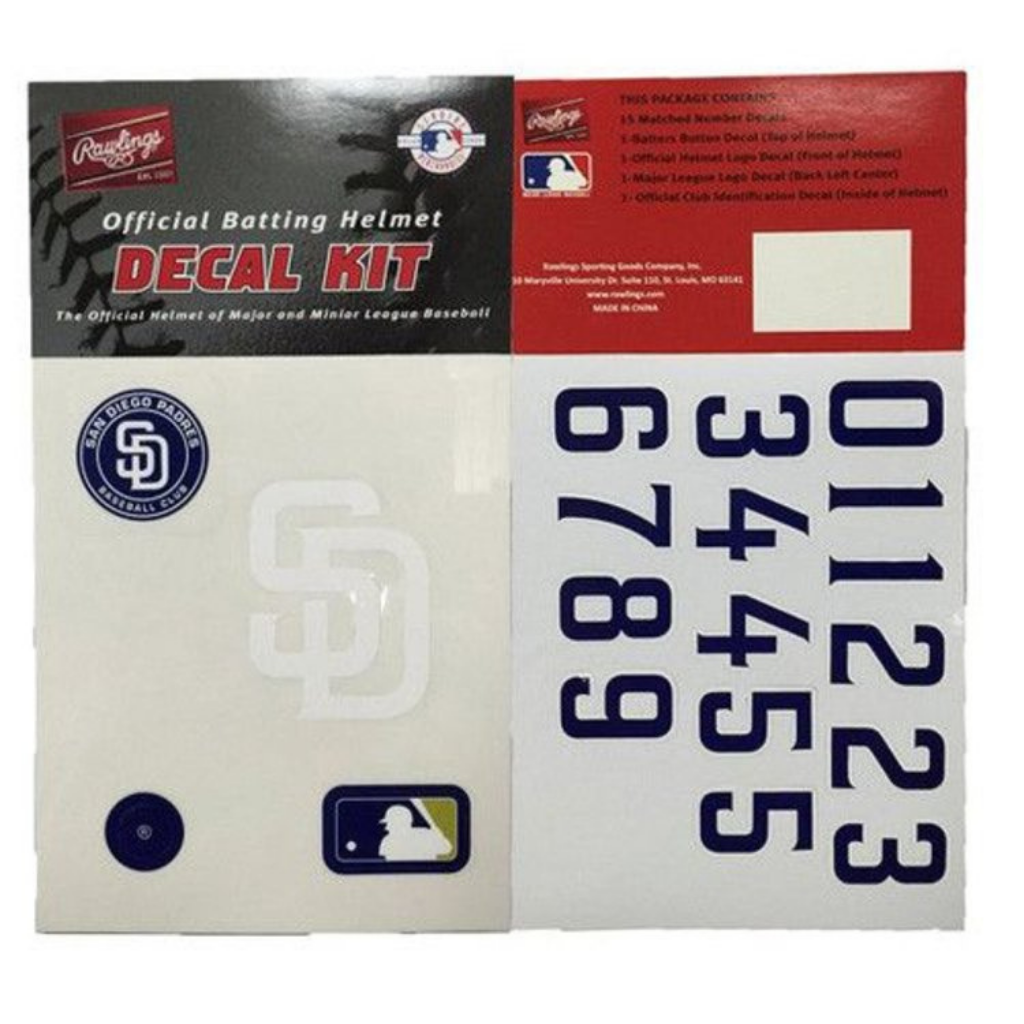 Rawlings MLB Decal Kit - Official Baseball Team Stickers for Helmets, Bats & Locker Decor | Perfect for Fans, Players & Collectors
