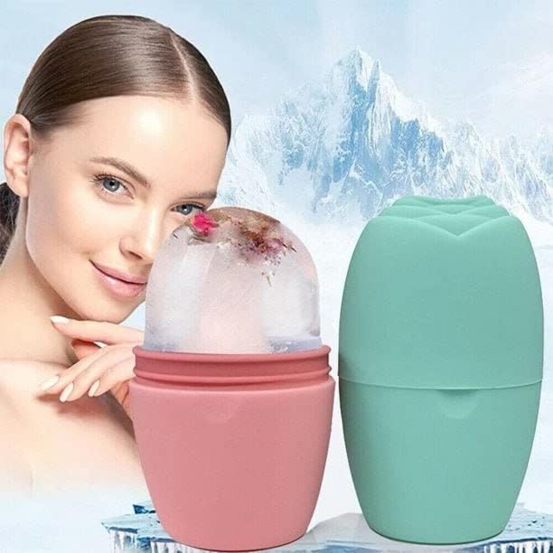 DUNGRANI ENTERPRISE Korean Ice Face Massage Roller - Cooling Facial Massager Tool for Women, Anti-Puffiness & Skin Tightening - Perfect for Morning Routine, Post-Workout Recovery & Makeup Prep