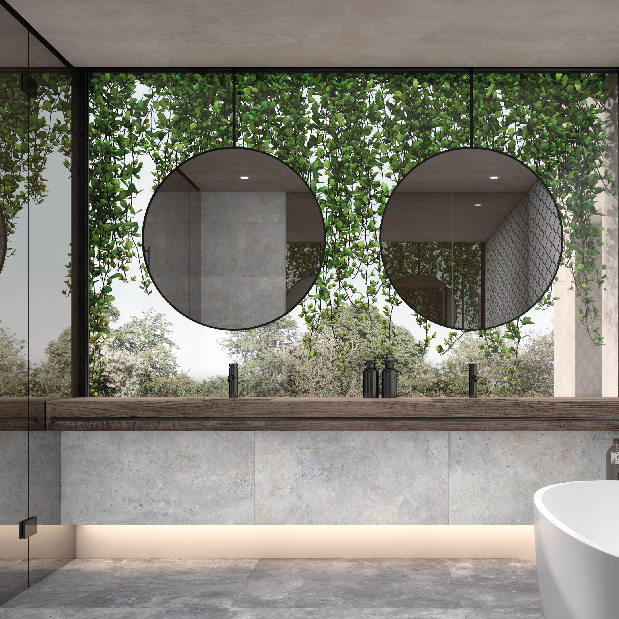Premium Kangen Natural White Concrete Look Porcelain Tile - Durable & Stylish Flooring for Modern Kitchens, Bathrooms & Living Spaces