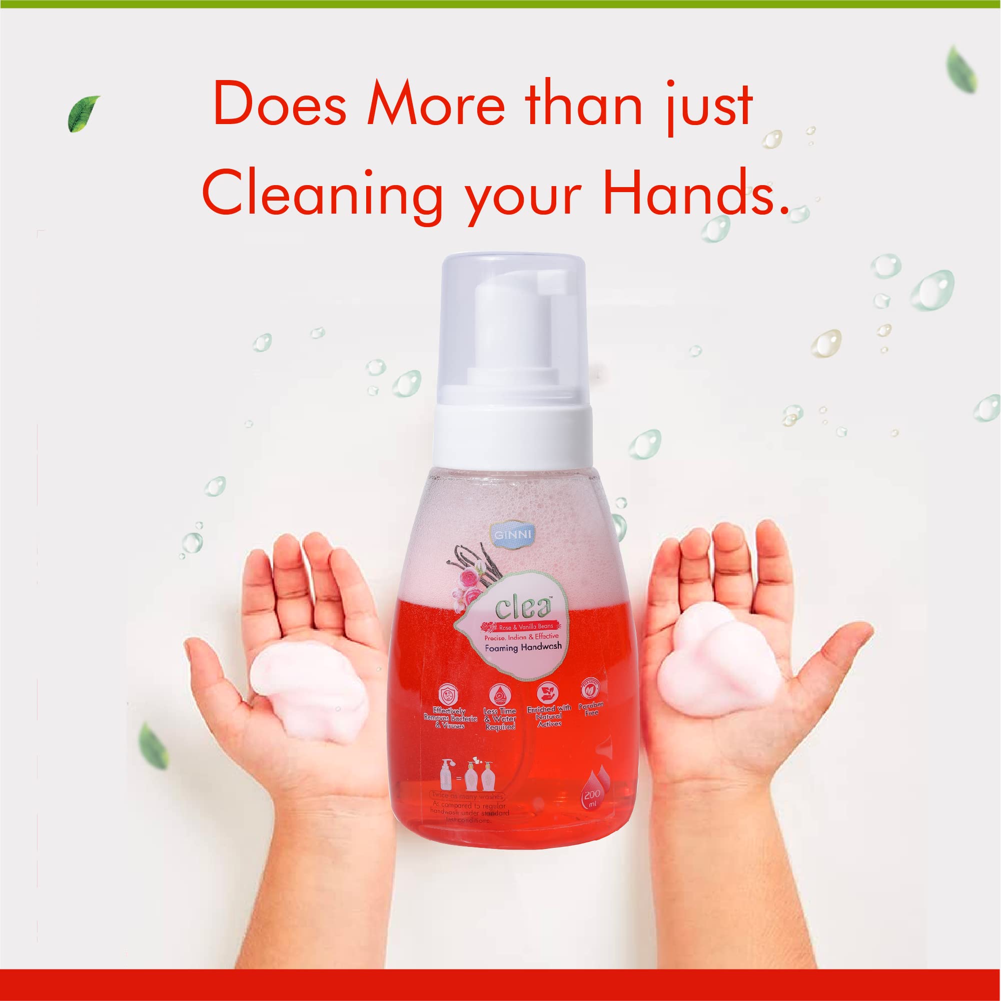 Germ Protection Liquid Hand Soap | Hydrating Foaming Hand Wash - 200ml (Rose Vanilla Scent, Pack of 2) | Gentle Cleansing for Daily Use at Home, Office & Travel