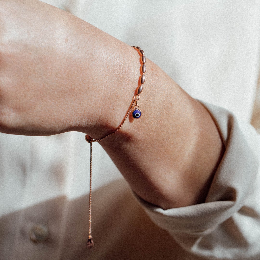 Evil Eye Protection Bracelet with Pull Chain - Stylish Handmade Beaded Jewelry for Women - Perfect for Everyday Wear, Gifts & Spiritual Healing