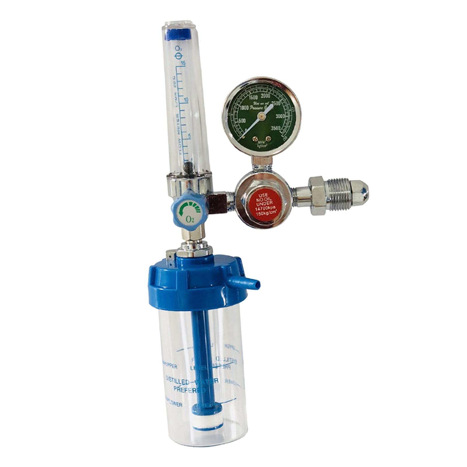 CALANDIS® Buoy Type Oxygen Regulator with Flow Meter 0-10L/min - Medical Oxygen Therapy for Home Use, COPD, Asthma & Emergency Care