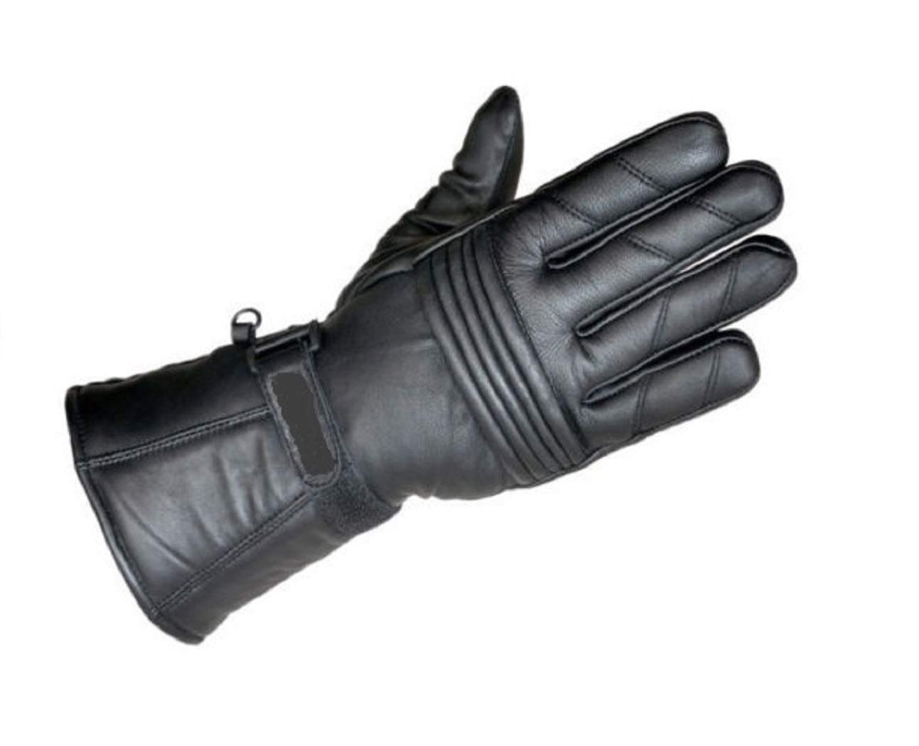 Premium Leather Motorcycle Gloves for Winter Riding - Warm & Durable Biking Gloves for Men & Women - Ideal for Cold Weather Commuting & Long-Distance Touring