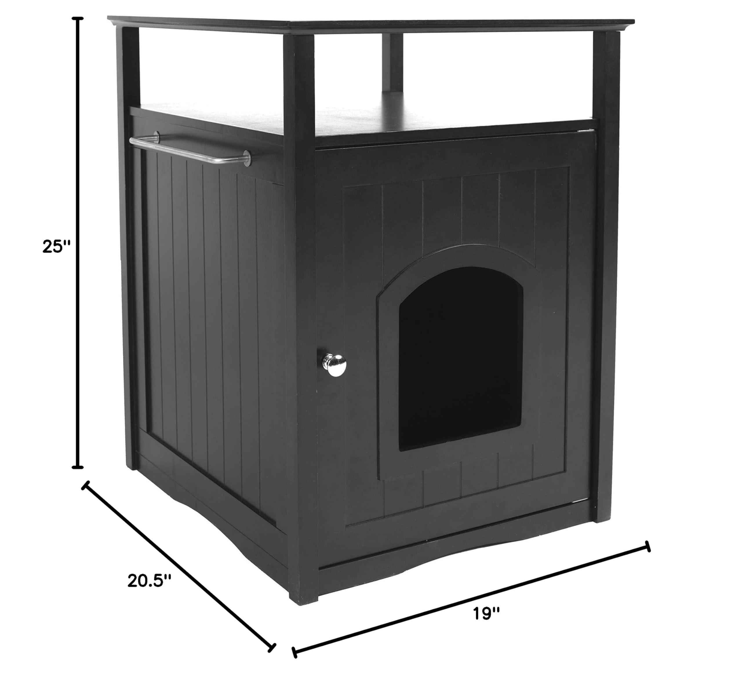 Merry Pet Cat Washroom & Night Stand Pet House – Hidden Litter Box Furniture for Small Spaces | Discreet Cat Toilet Solution for Apartments & Bedrooms