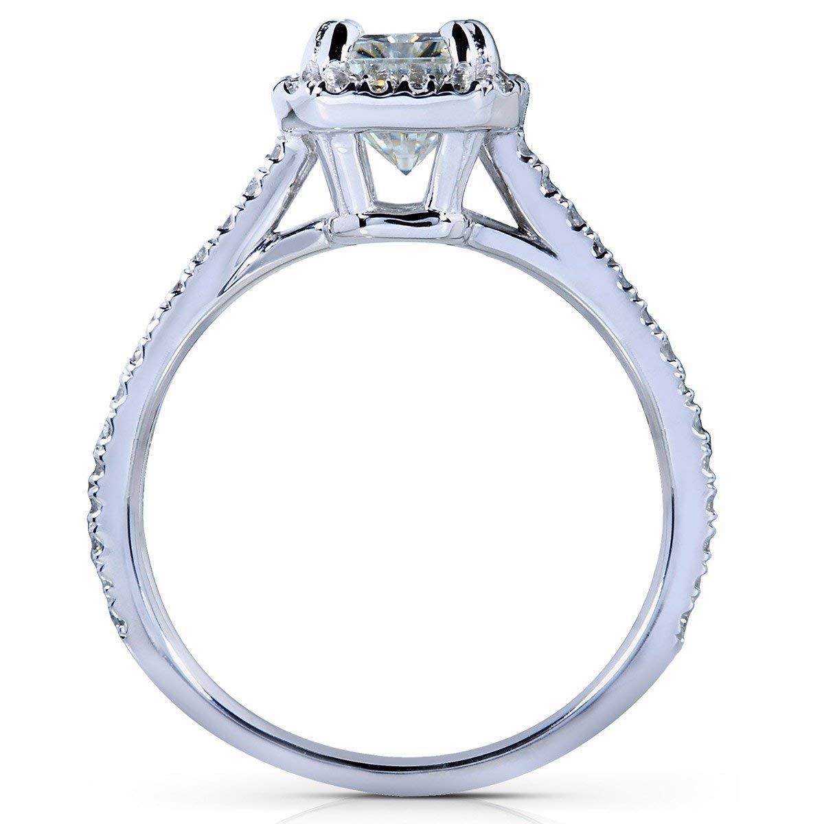 Kobelli Radiant-Cut Moissanite Engagement Ring 1.2 Carat (1 2/5 CTW) 14K White Gold - Perfect for Proposals, Weddings & Anniversary Gifts