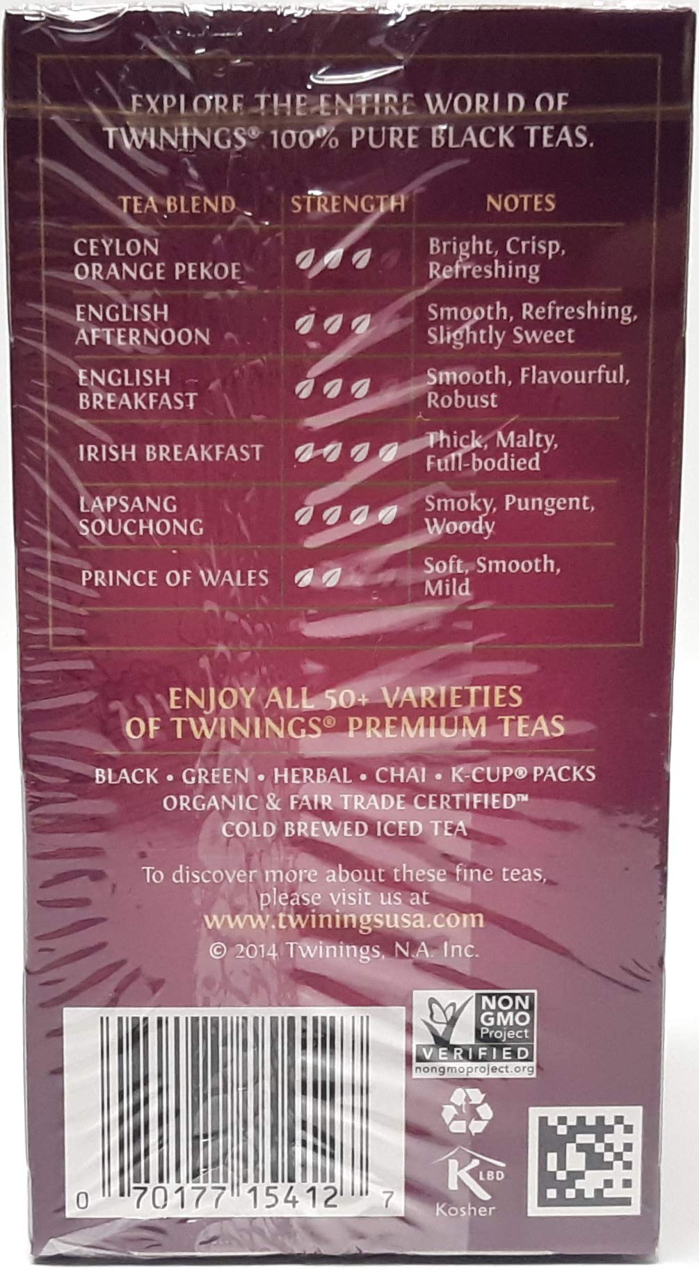 Twinings Darjeeling Tea Bags - 20 Count Box - Premium Black Tea for Morning Boost & Afternoon Relaxation - Perfect for Home, Office or Gifts