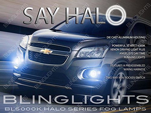 2013-2016 Chevrolet Trax White LED Halo Fog Lights Kit - Durable Bright Driving Lights for Night & Off-Road Use