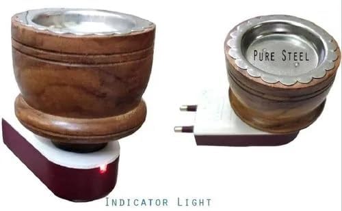 Handcrafted Shesham Wood Camphor Aroma Oil Diffuser & Incense Burner - Electric Kapoor Kapur Dani for Pooja, Meditation, Havan - Home & Office Spiritual Decor (Wooden K-2) | Perfect for Yoga Rooms, Prayer Spaces & Aromatherapy Sessions