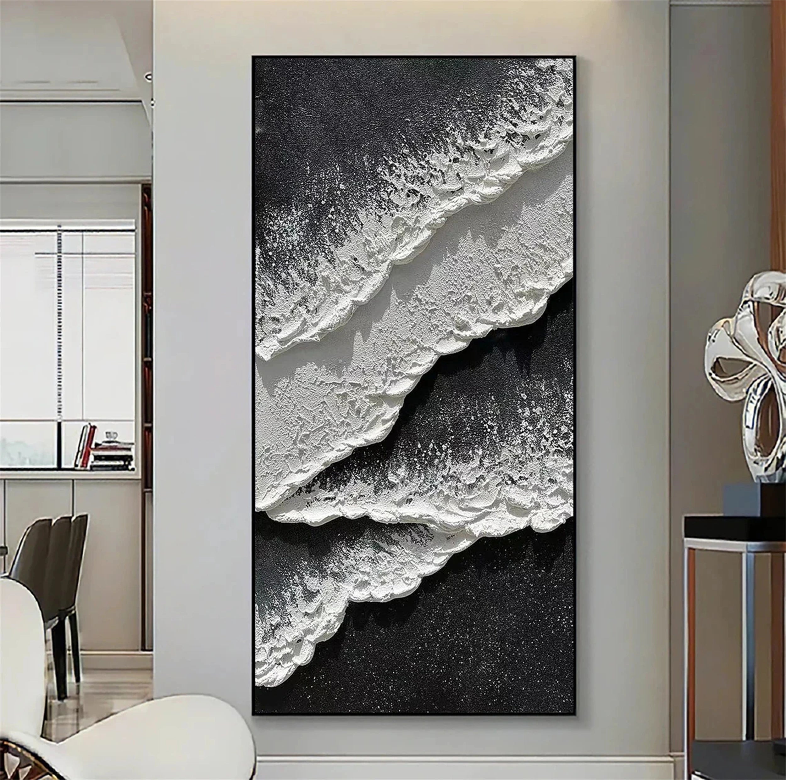 Ocean and Sky Painting #OS 089 - Handmade Canvas Wall Art for Home & Office Decor - Perfect for Living Room, Bedroom, or Office