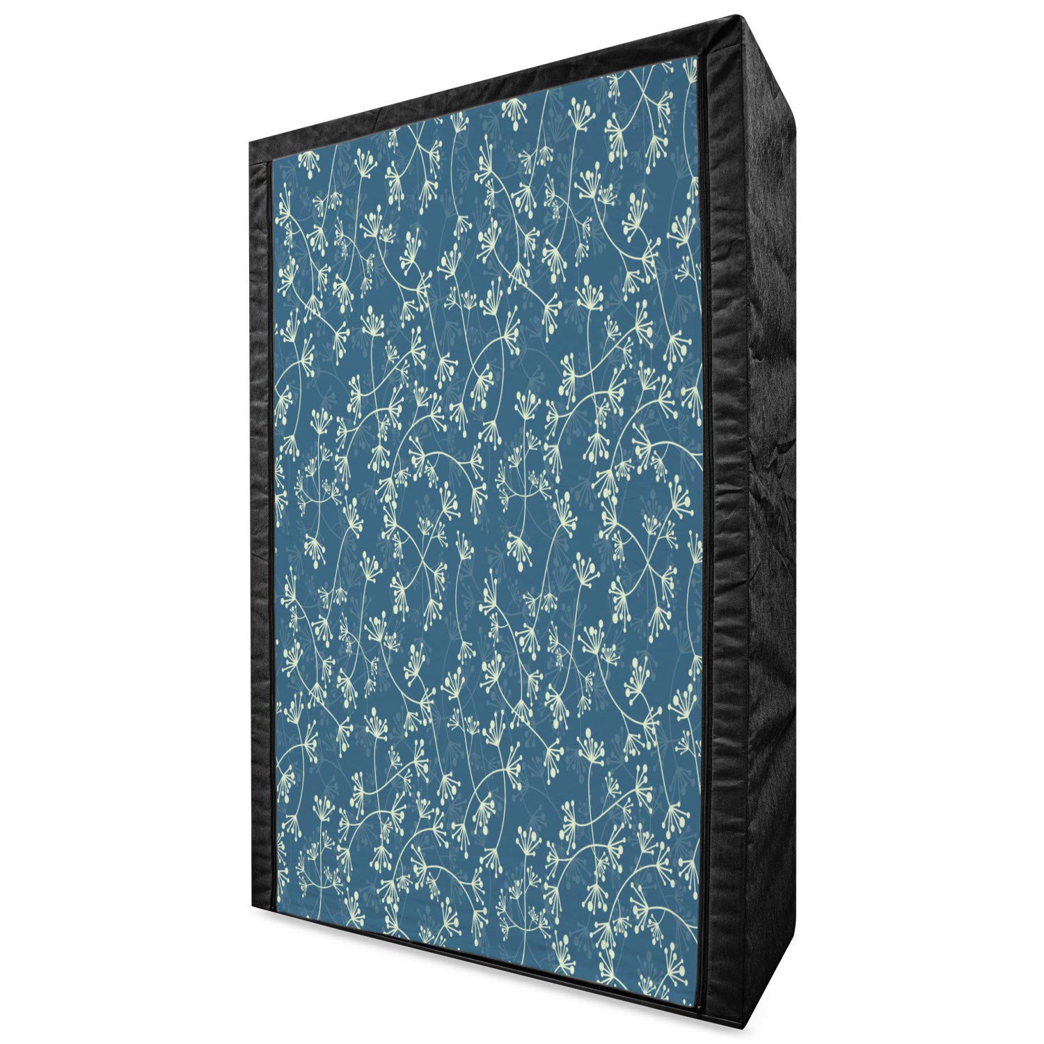 Ambesonne Floral Portable Fabric Wardrobe - Nature Inspired Twiggy Plants & Petals Spring Design, 42.5
