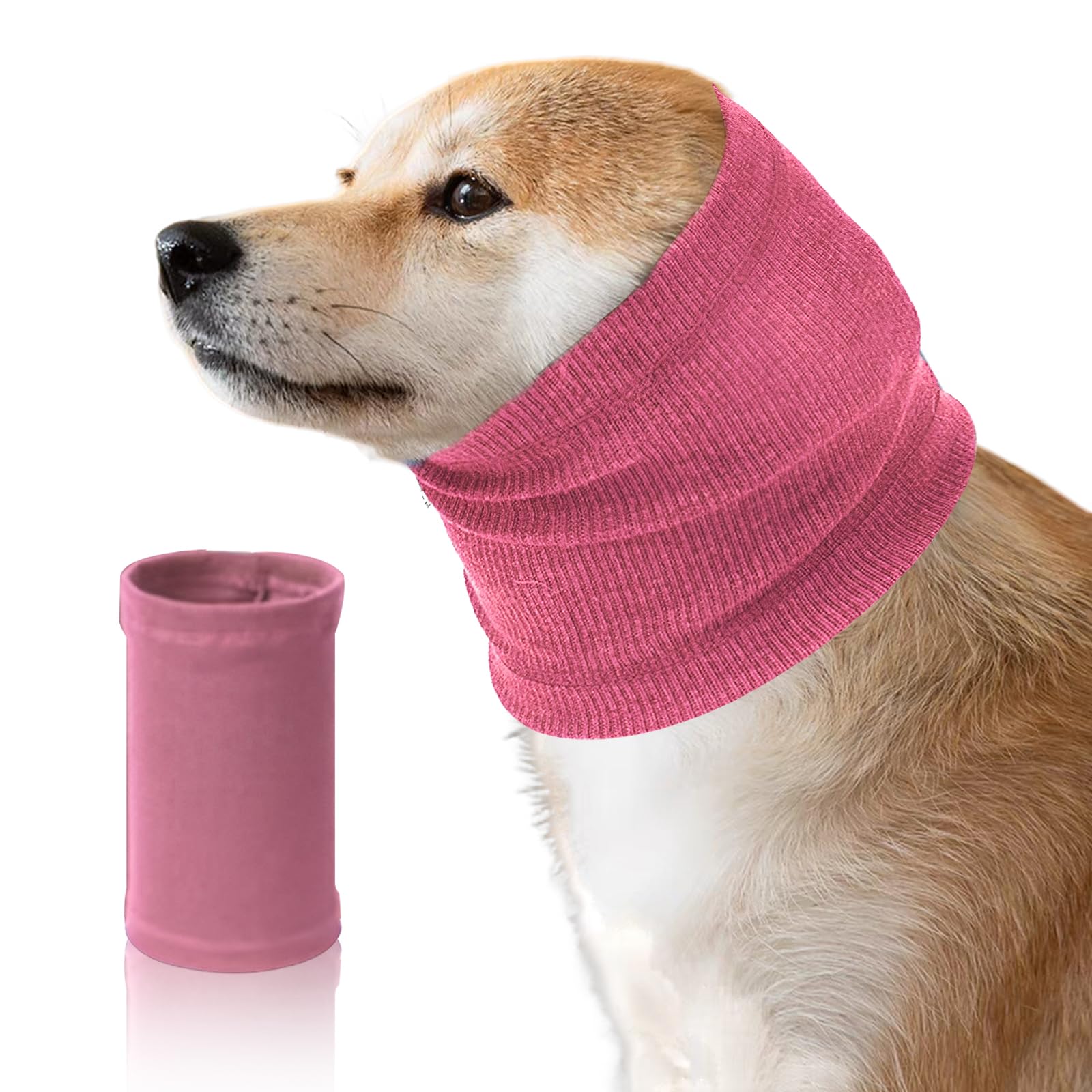 Calming Dog Hoodie with Noise Protection Ear Covers - Anxiety Relief Pet Vest for Small & Medium Dogs (Pink) - Perfect for Fireworks, Thunderstorms & Travel