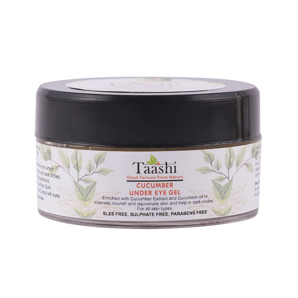 Taashi Cucumber Under Eye Gel (25g) – Hydrating & Rejuvenating Eye Treatment for Dark Circles & Puffiness – Perfect for Morning & Night Skincare Routine