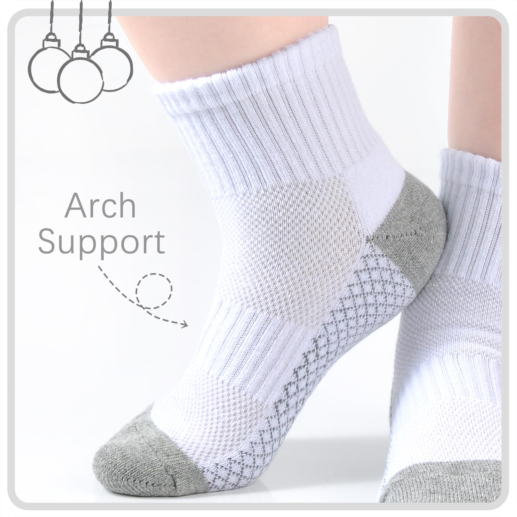 **Breathable Kids Ankle Socks - 6/12 Pairs Cushioned Athletic Quarter Socks for Boys & Girls, Cotton Sports Socks for Youth - Perfect for Running, School & Daily Activities**