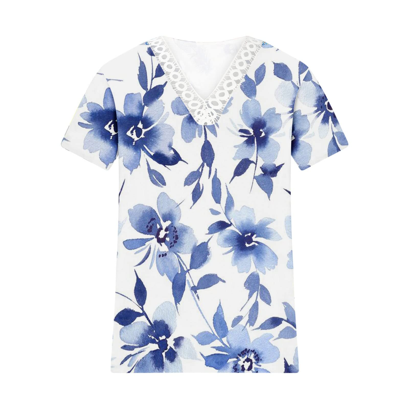 Vintage Print Women's V-Neck Short Sleeve T-Shirts - Medium Size for Workout & Casual Wear - Pack of 3 - Perfect for Gym, Yoga, Running & Everyday Outfits