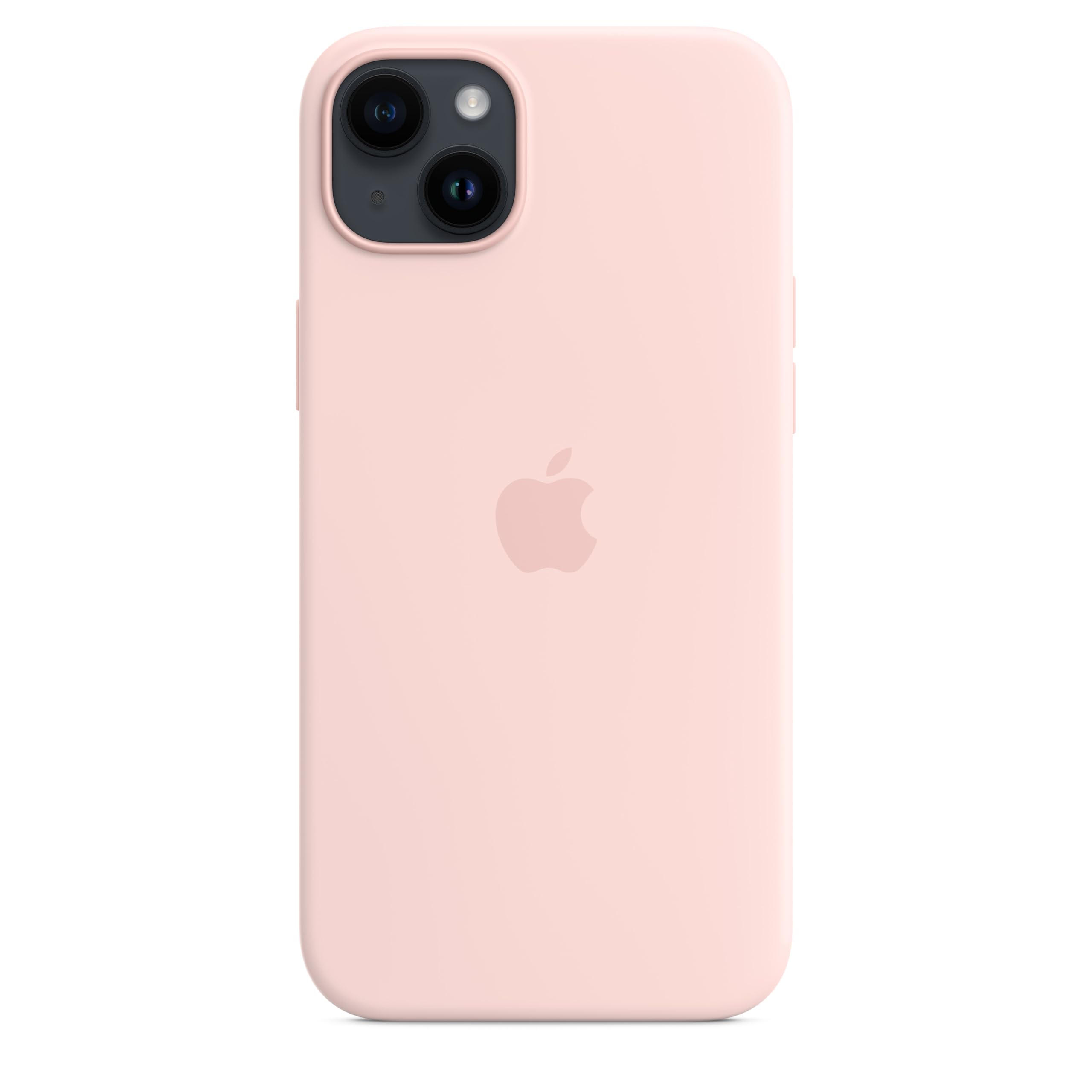Apple iPhone 14 Plus Silicone Case with MagSafe - Chalk Pink | Protective Slim Fit Cover | Perfect for Everyday Use, Travel & Work