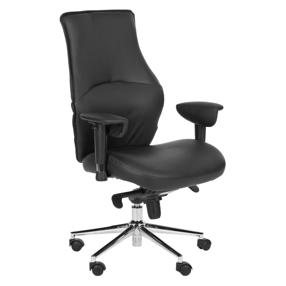 Safavieh Home Collection Irving Black Office Desk Chair - Ergonomic Design for Home Office, Study & Workspace Comfort