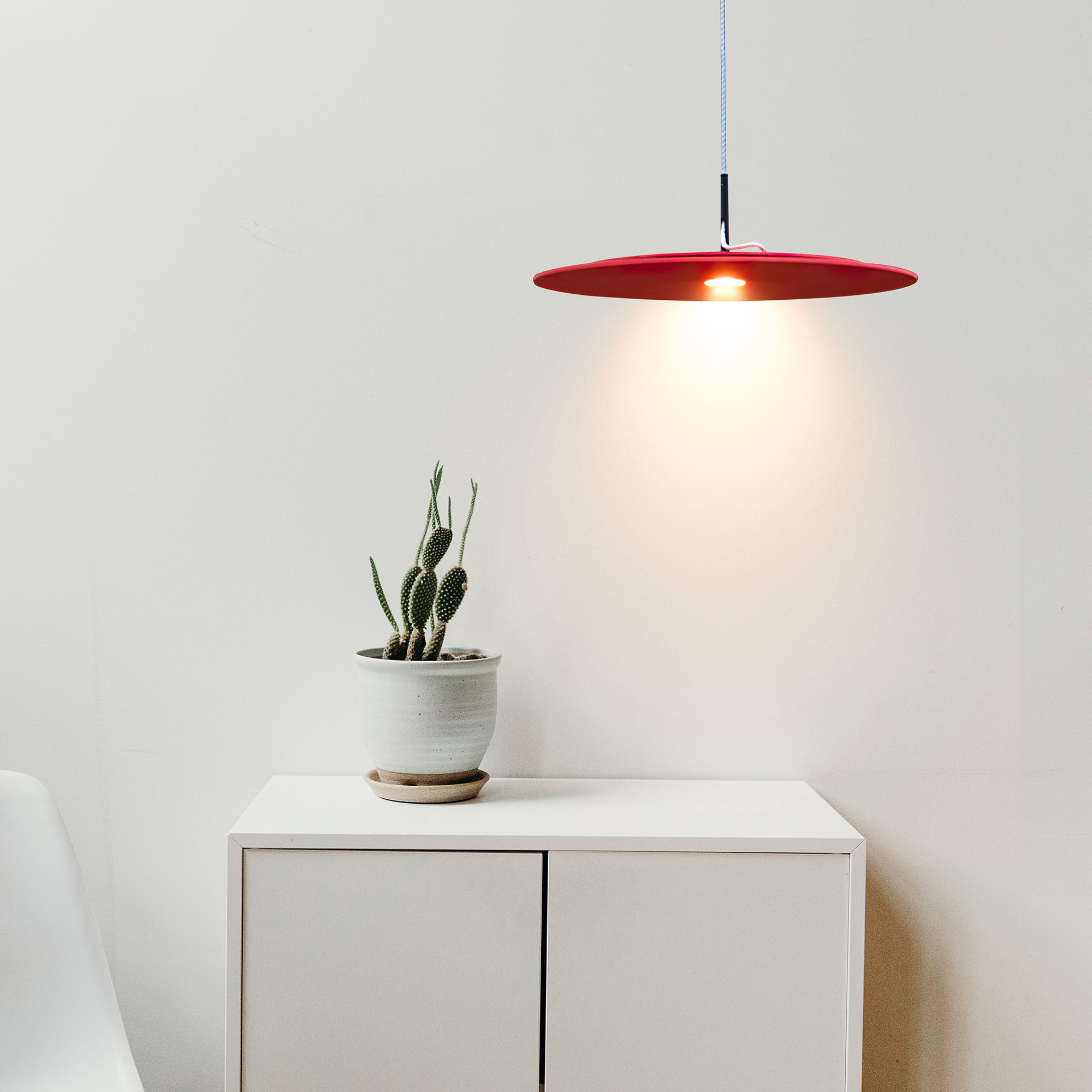 Modern Disk Pendant Lamp - Sleek Round Ceiling Light Fixture for Dining Room, Kitchen Island & Bedroom Lighting | Dimmable LED Hanging Light for Home Decor