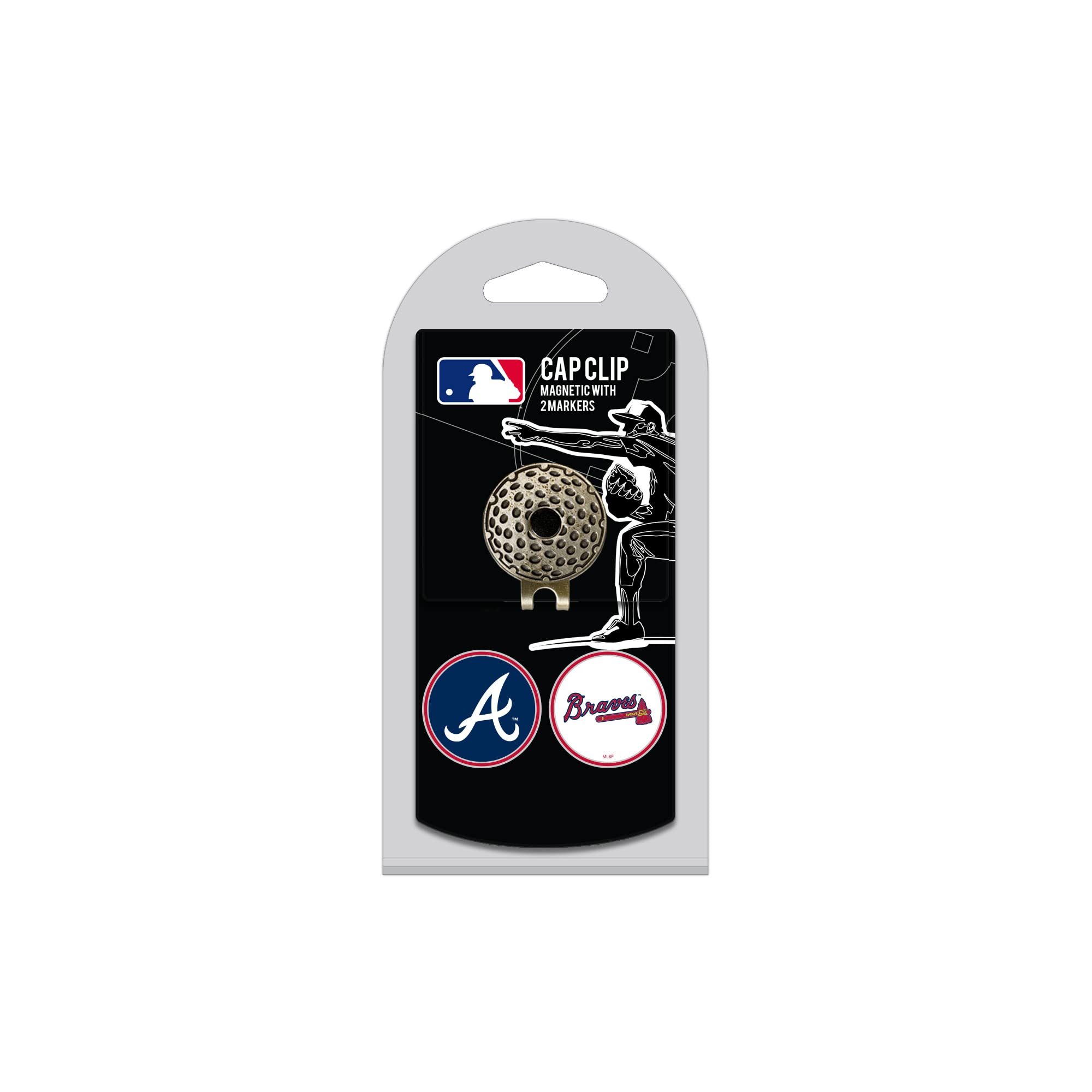 Team Golf MLB Golf Cap Clip with 2 Removable Double-Sided Enamel Magnetic Ball Markers - Easy Hat Attachment for Golfers | Perfect for Golf Course, Driving Range & Outdoor Sports
