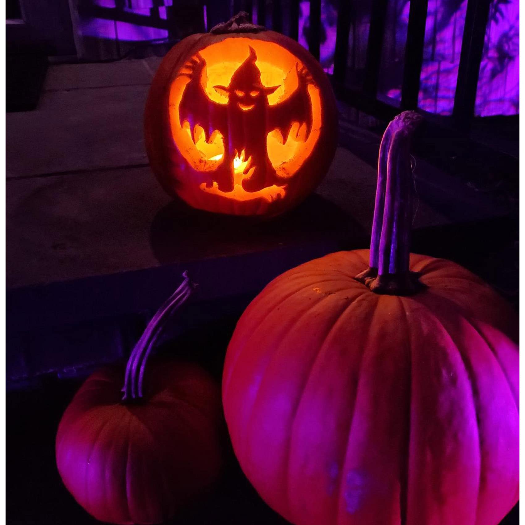 4 Pack Halloween Pumpkin LED Lights - Battery Operated Jack O'Lantern with Remote & Timer, Flameless Flickering Candles for Outdoor/Indoor Decor - Perfect for Halloween Party, Home, Yard, and Holiday Decoration (Orange)