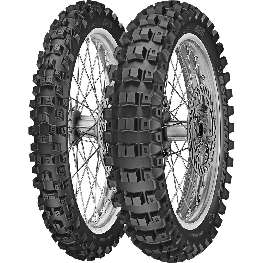 Pirelli Scorpion MX 32 90/100x21 Mid to Hard Terrain Motorcycle Tire - Compatible with Husqvarna FE 501 2014-2018 | Perfect for Off-Road, Trail Riding & Motocross Racing