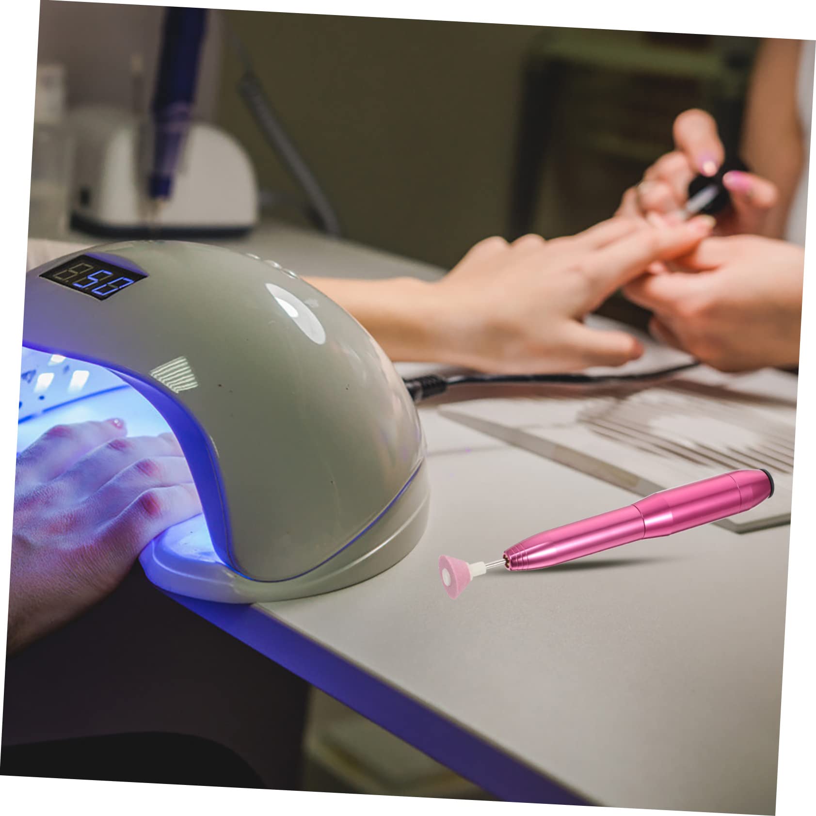 FRCOLOR Rechargeable Cordless Nail Drill Kit - Professional Manicure & Pedicure Tools with 6 Variable Speeds for Home Salon, Nail Art Design and DIY Nail Care