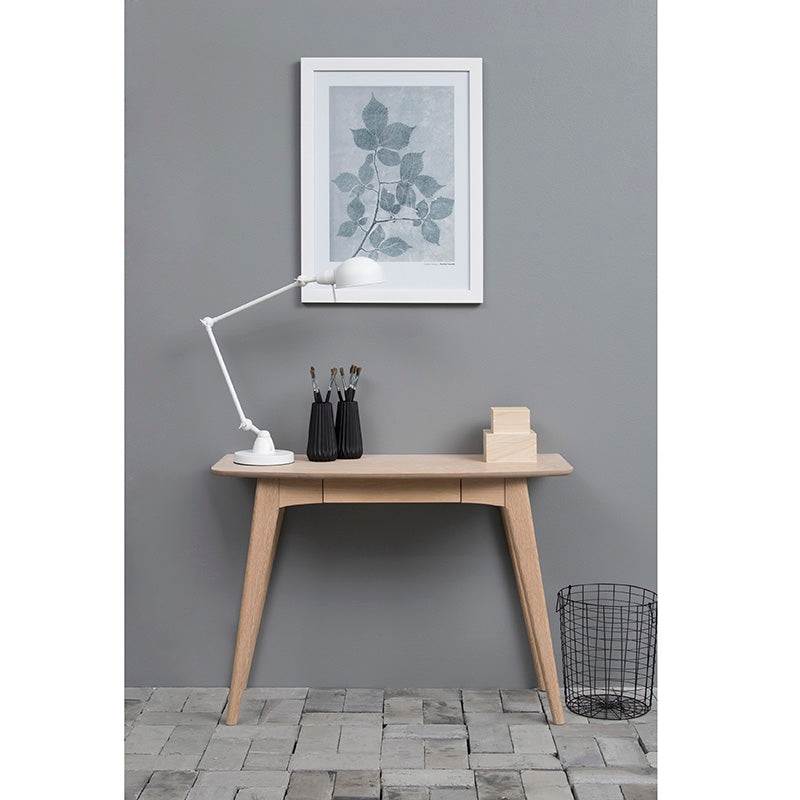 VIVEKA Study Desk 105cm - Natural Wood Home Office Desk for Students & Professionals - Perfect for Small Spaces, Dorm Rooms & Home Offices