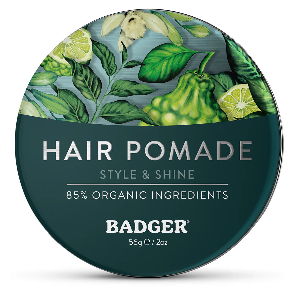 Premium Badger Hair Pomade 56g - Natural Styling Wax for Men - Strong Hold & Shine - Perfect for Classic Hairstyles & Formal Events