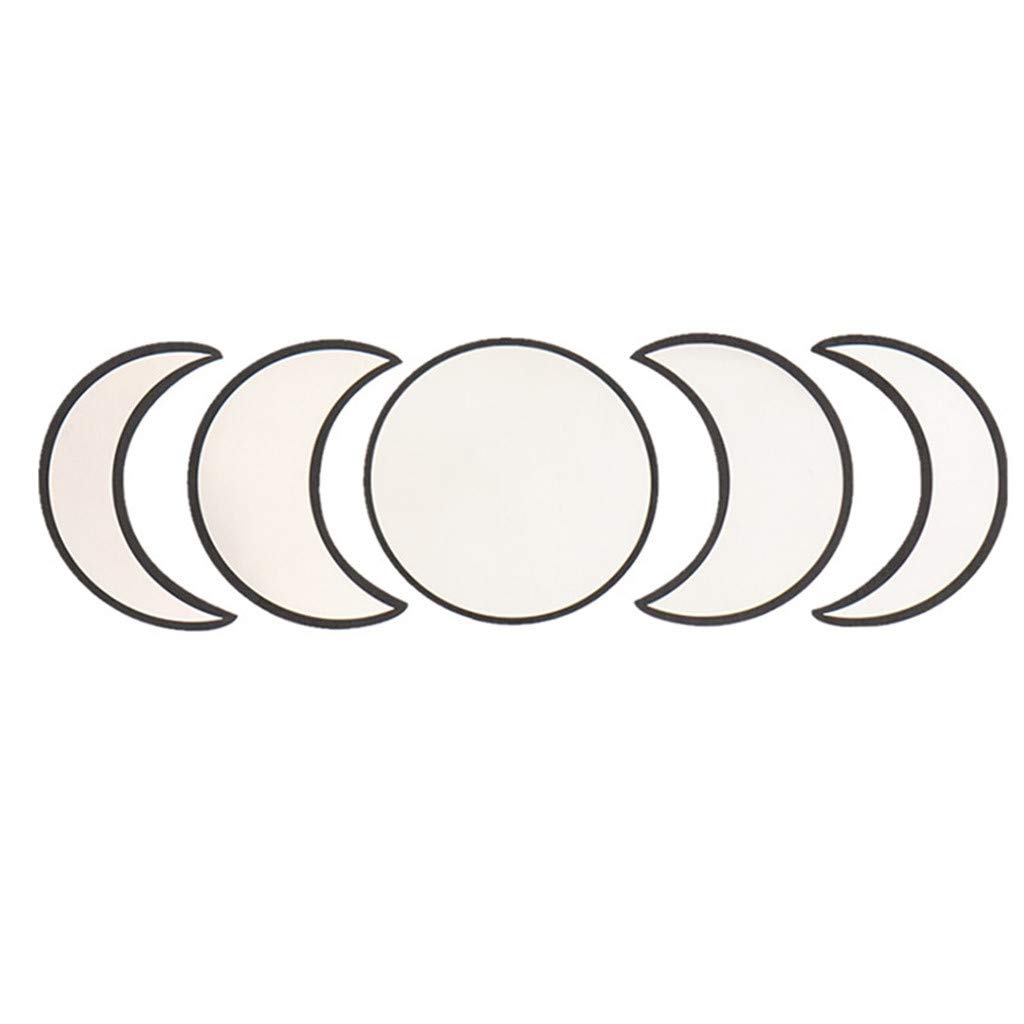 Nordic Style Wooden Moon Phase Mirror - Boho Wall Decor for Living Room, Bedroom, Home - Acrylic Decorative Mirror for Modern & Bohemian Interior Design | Perfect for Bedroom Vanity, Entryway, or Meditation Space
