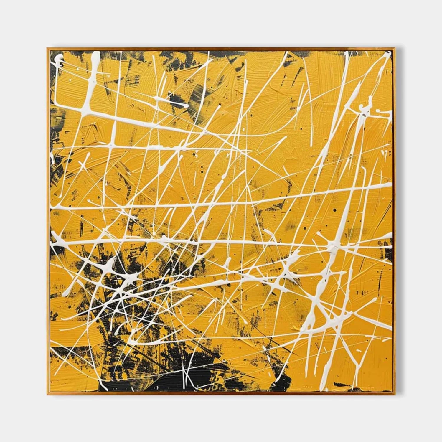 Pollock Art Abstract Painting #JP006 - Modern Wall Decor for Living Room, Bedroom & Office