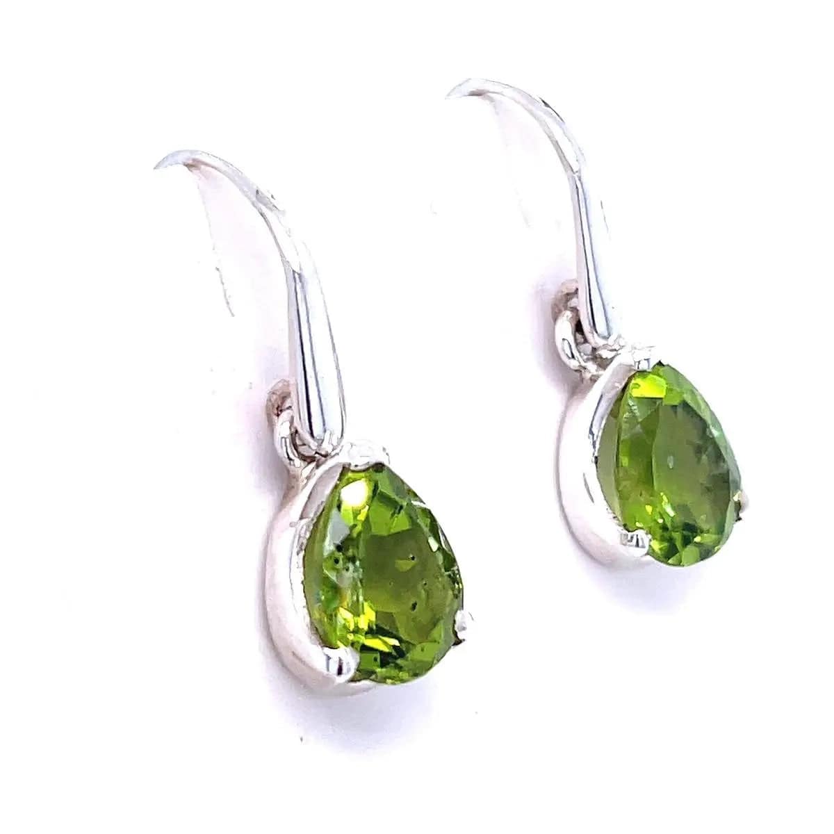 Peridot Sterling Silver Earrings for Women - Dainty Green Gemstone Jewelry - Perfect for Everyday Wear, Gift Giving & Special Occasions