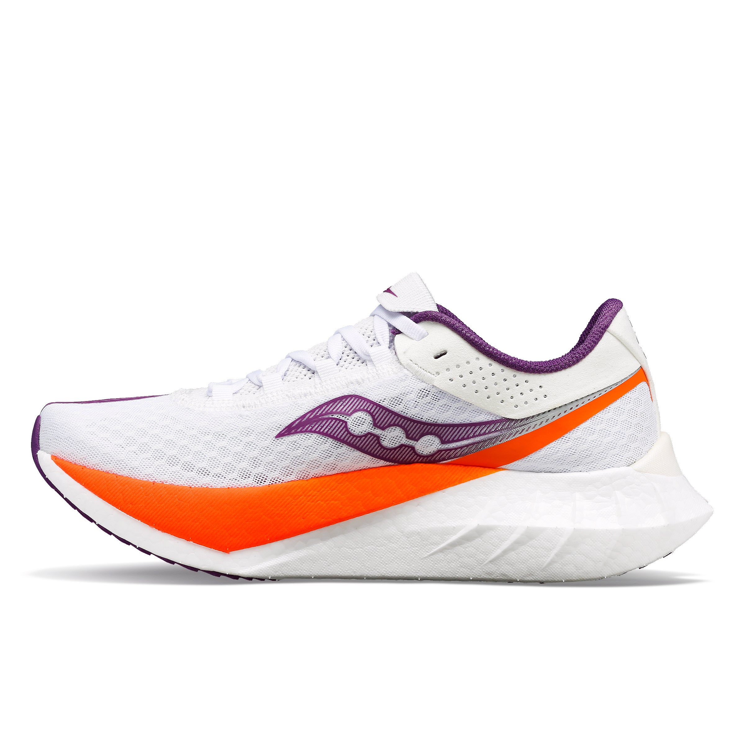 Women's Endorphin Pro 4 Running Shoes - White/Violet - Lightweight & Responsive for Marathon Training & Road Racing