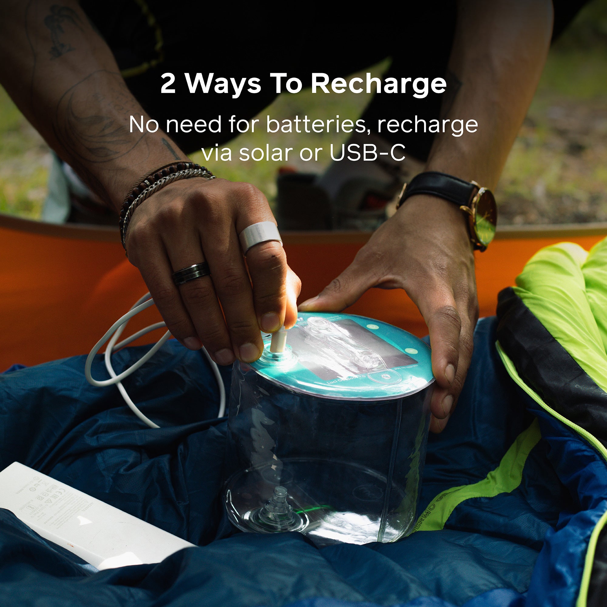 Luci Original Clear Inflatable Solar Light - Portable, Waterproof & Eco-Friendly for Camping, Hiking, Emergencies & Outdoor Adventures