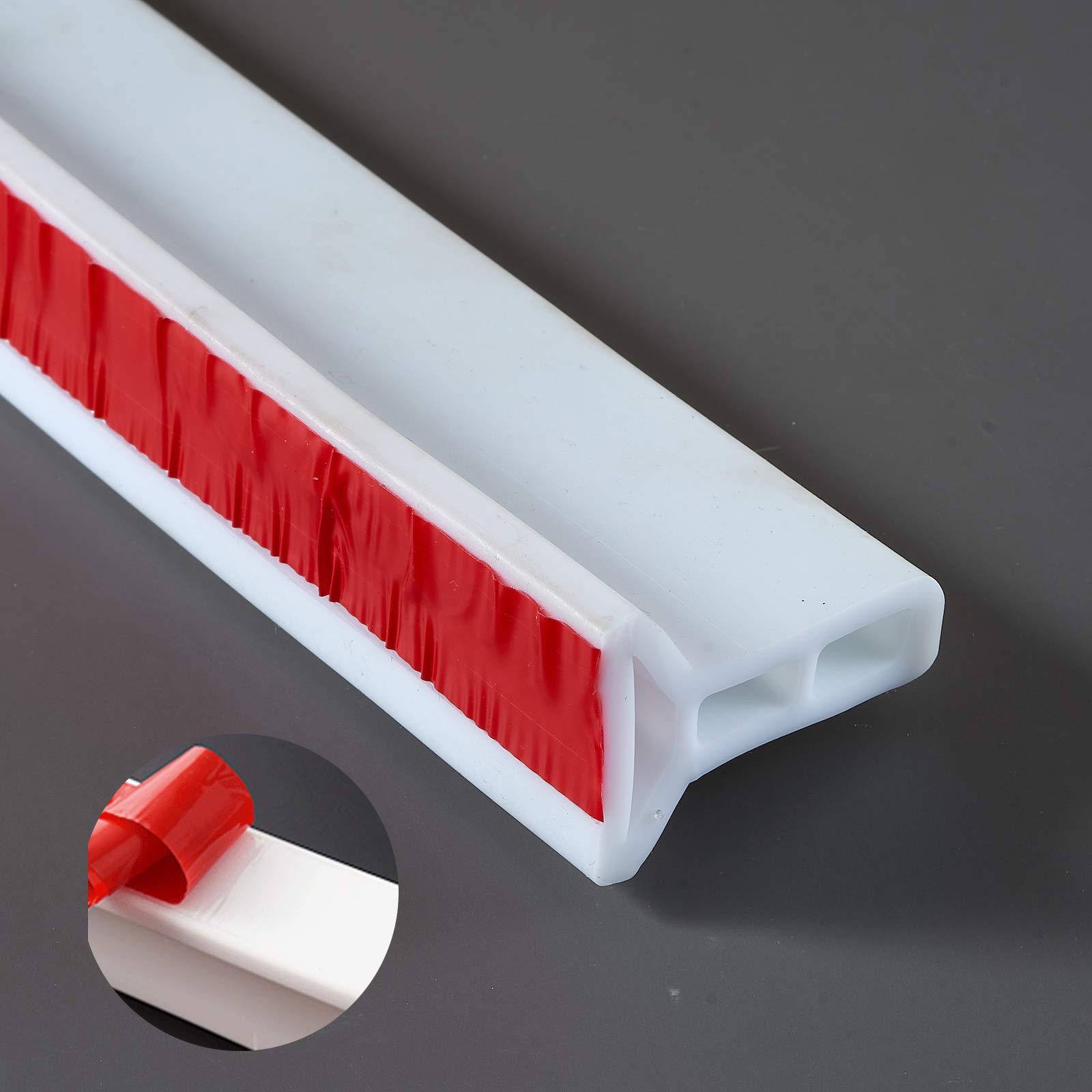 Collapsible Shower Threshold Water Dam - 8ft Adjustable Bathroom Water Stopper Barrier for Flood Prevention, Dry & Wet Separation - Ideal for Bathroom, Kitchen, Shower, and Home Use