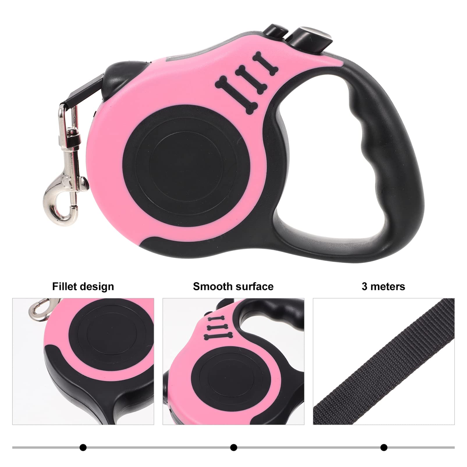 iPetBoom Retractable Dog Leash for Large, Medium & Small Dogs - One-Handed Button Control, Durable Pet Walking Leash with Comfort Handle - Perfect for Daily Walks, Jogging & Outdoor Adventures