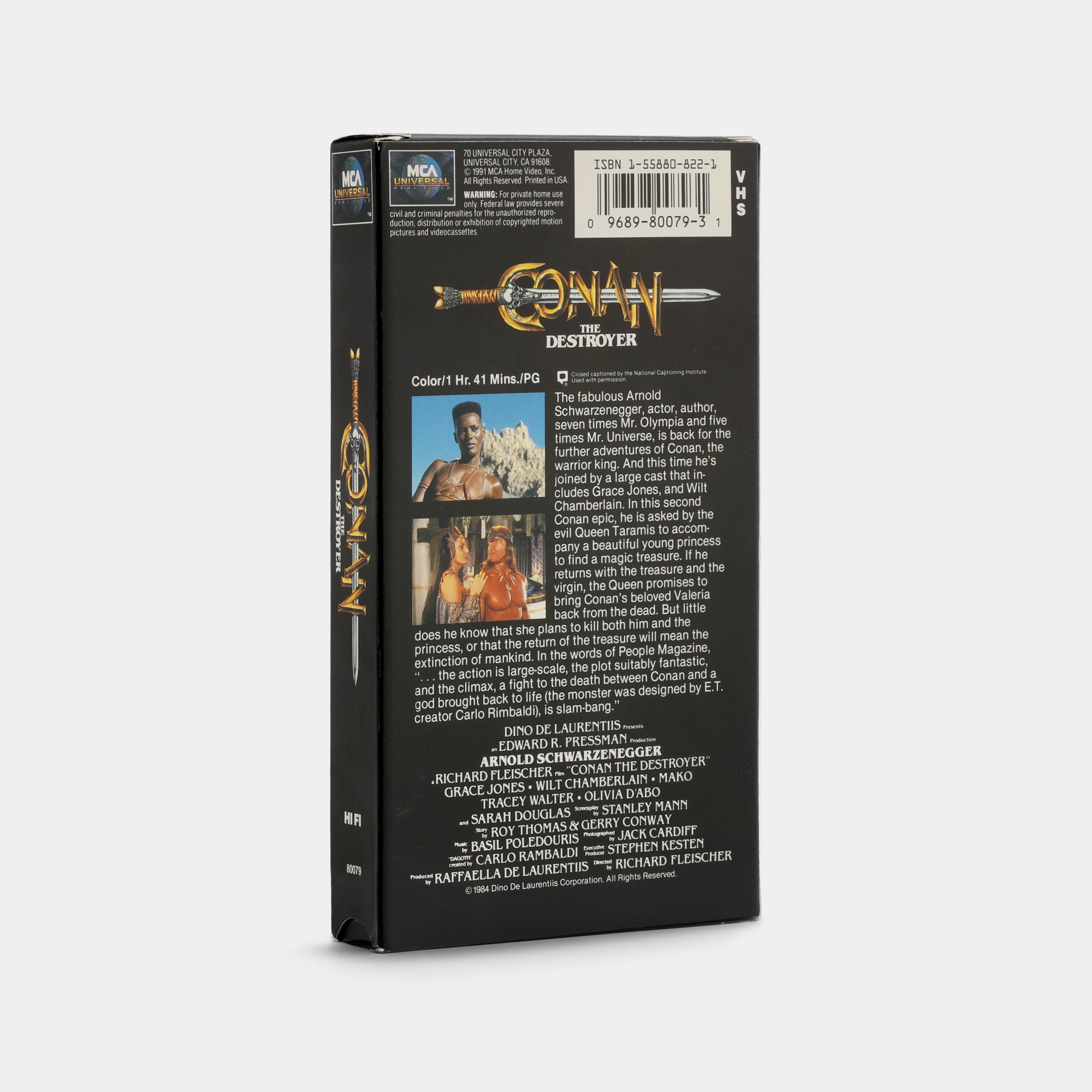 Conan the Destroyer VHS Tape - Classic 1984 Fantasy Adventure Movie - Perfect for Collectors & 80s Film Enthusiasts - Great for Movie Nights & Nostalgic Gift Giving