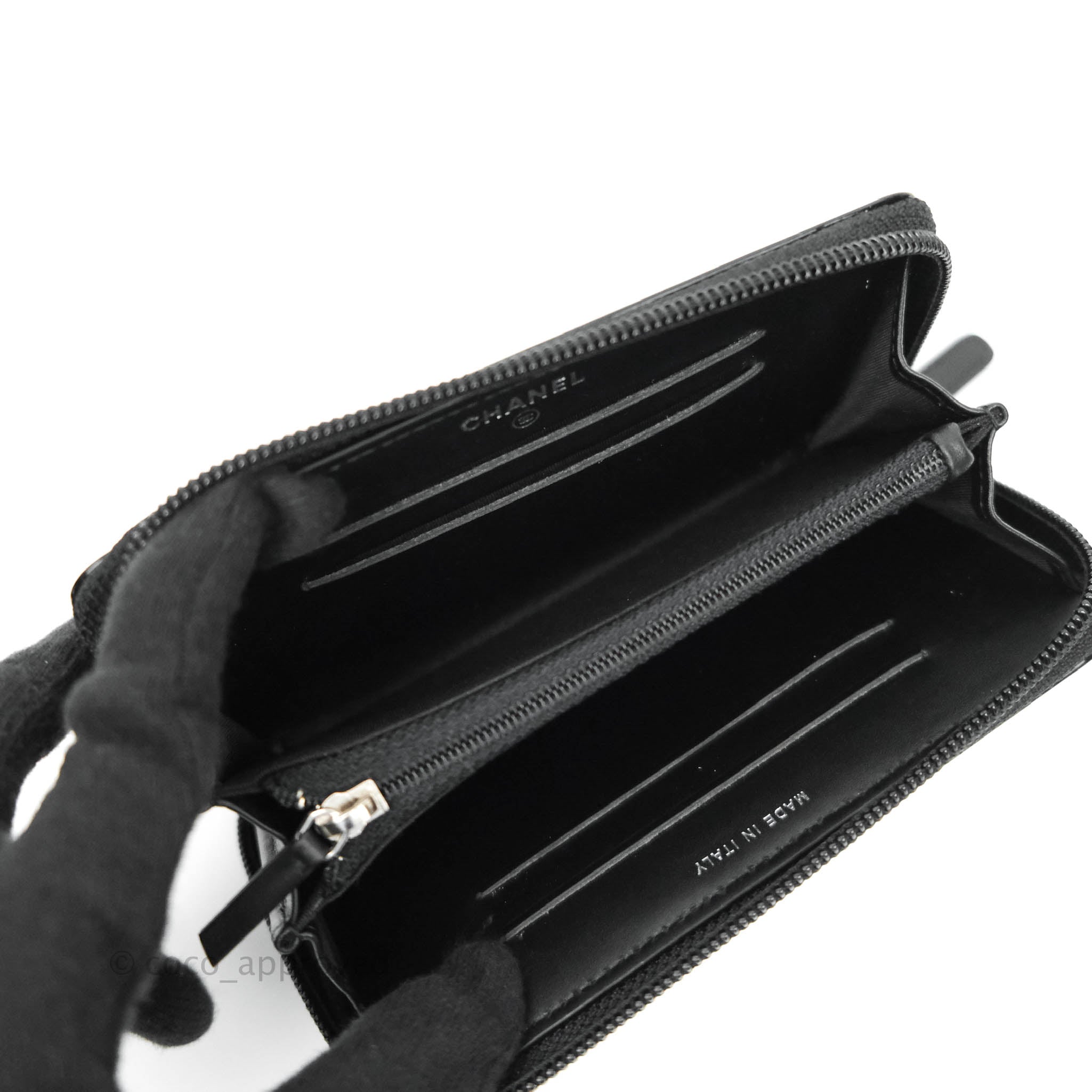 Chanel Boy Quilted Medium Zip Wallet Black Patent Leather - Luxury Designer Wallet for Women, Perfect for Everyday Use & Special Occasions