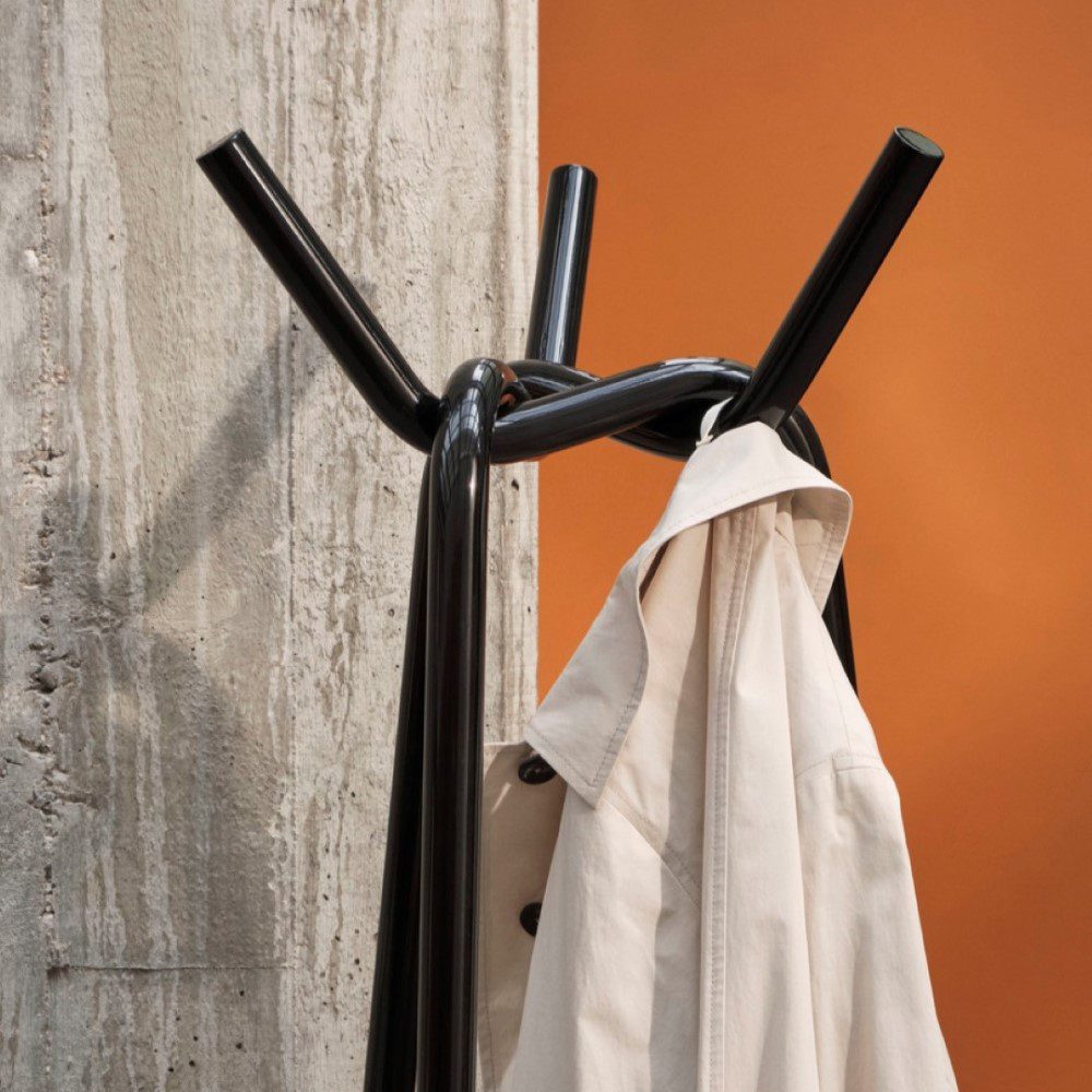 HAY Knit Coat Rack - Modern Wall Mounted Hanger for Jackets, Hats & Bags | Durable Black Finish | Perfect for Entryway, Bedroom & Office Organization